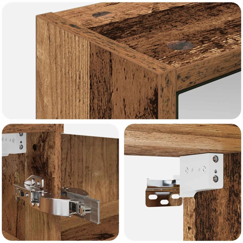 Mobiletto per specchio da bagno Legno vecchio 43 x 16 x 62.5 cm 889149