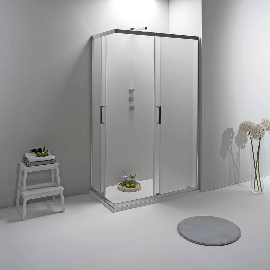 Box Doccia Angolare 120x120 Cm Scorrevole Opaco