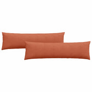 Cuscini da Divano 2 pz | Cuscini per sedie Rosso Arancio 145 x 40 cm