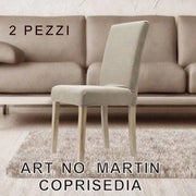 Trade Shop - Set 2 Pezzi Coprisedia Con Spalliera Elasticizzati Martin Vari Colori Copertura -