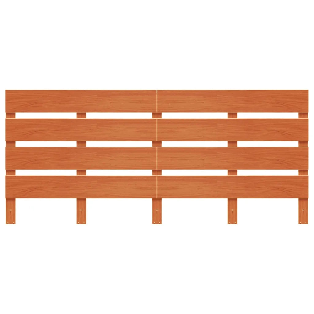 Testiera Marrone Cera 180 cm in Legno Massello di Pino 844448