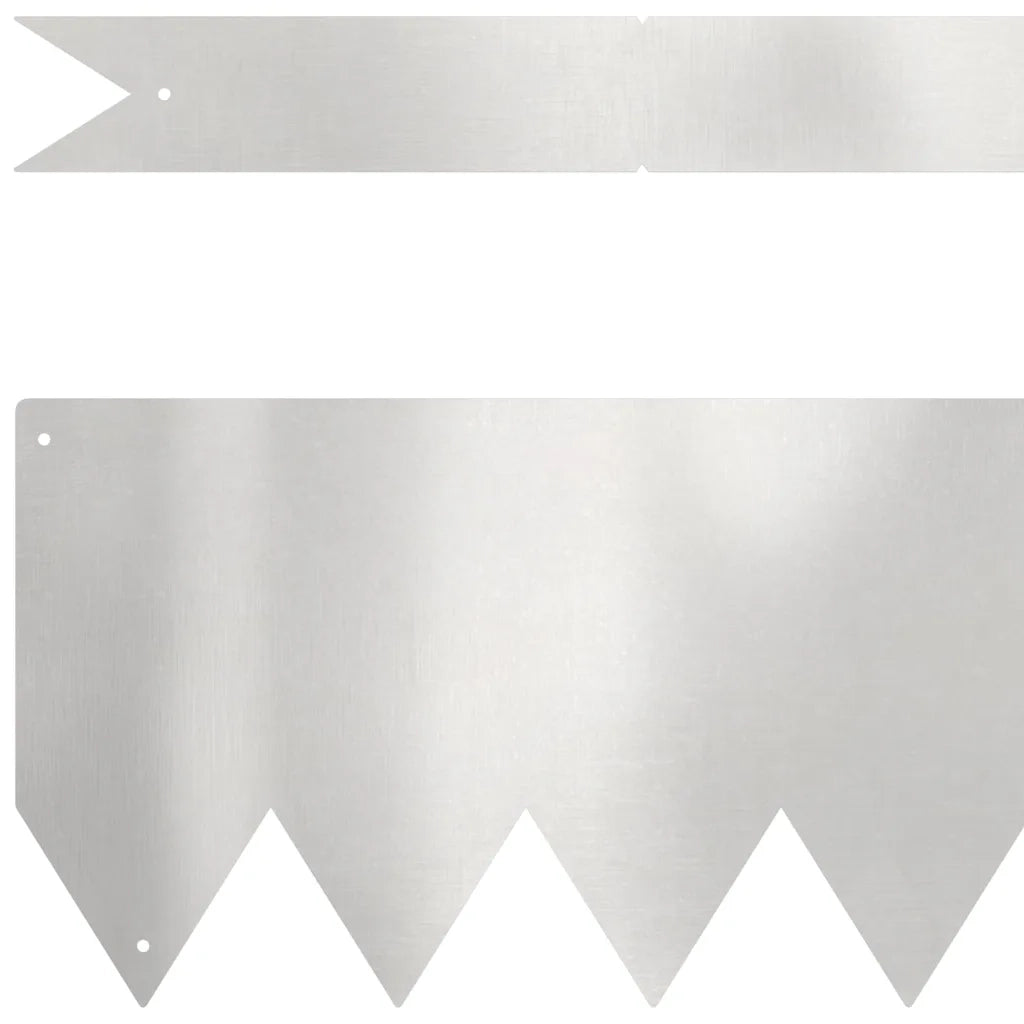 Bordura per Prato 20 pz 100 x 0,05 x 15 cm Acciaio inossidabile 865935