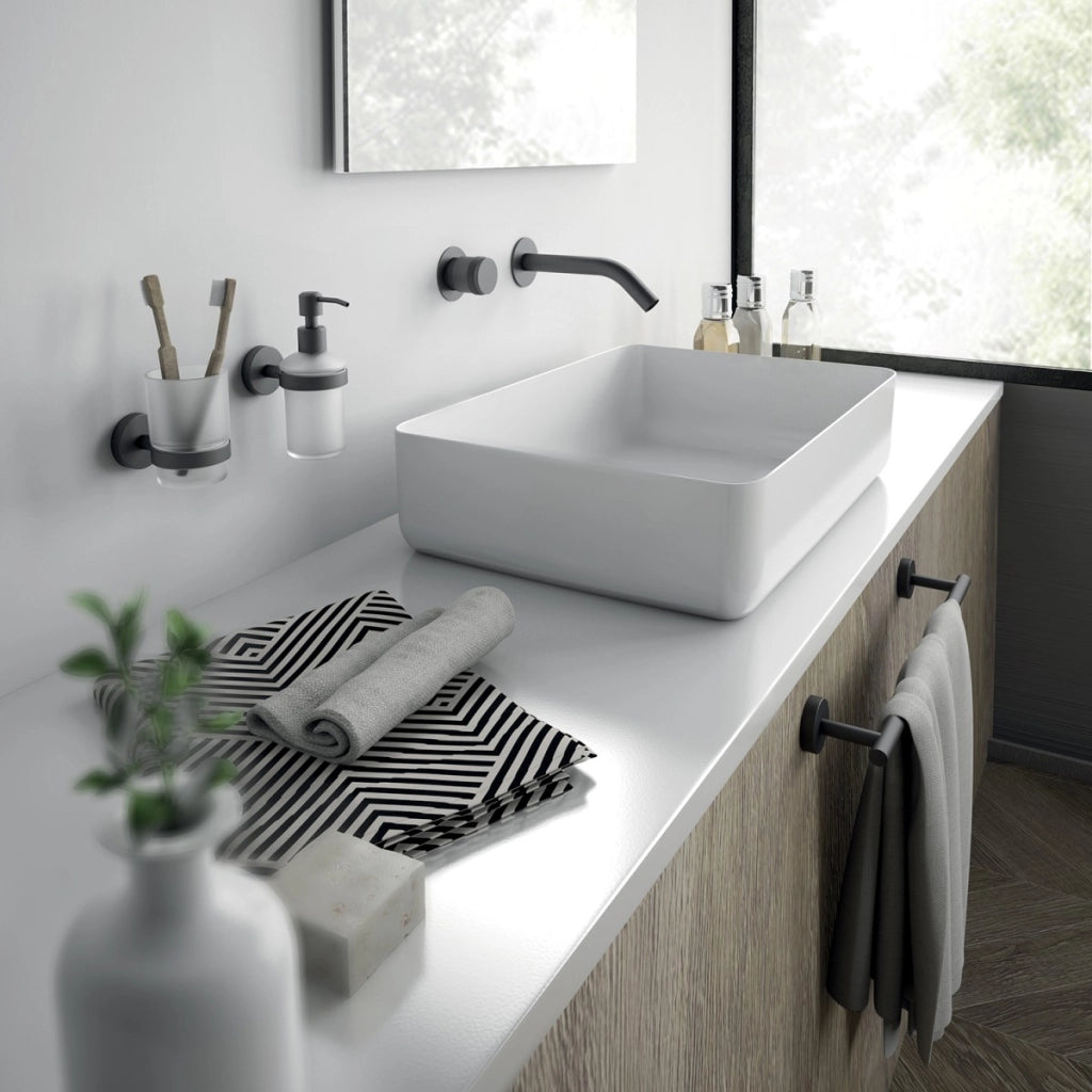 Portaspazzolini rose nero matt | design moderno e minimal