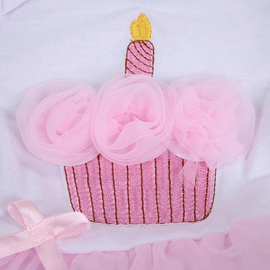 Costume per bambina in rosa per bambole da 20-22 cm