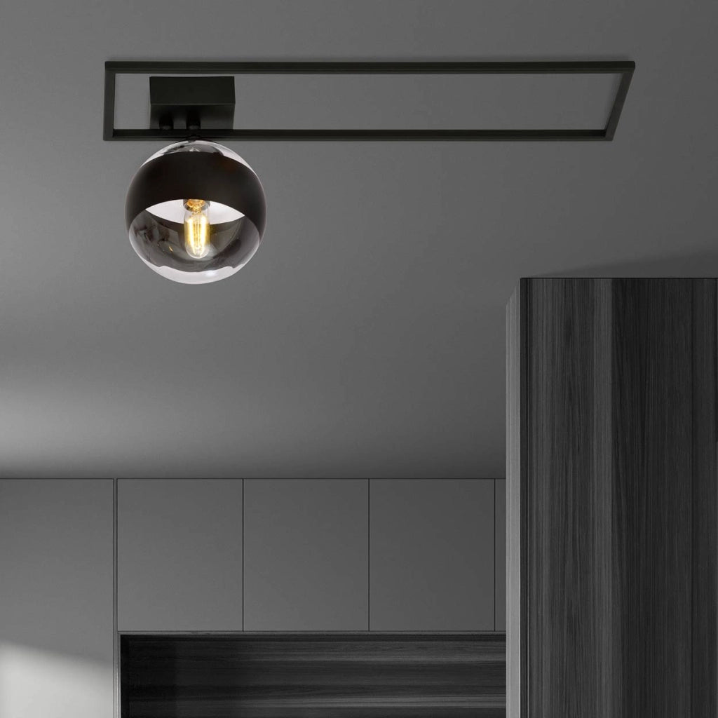 Plafoniera Emibig IMAGO 1B 1xE14 nera metallo 50cm