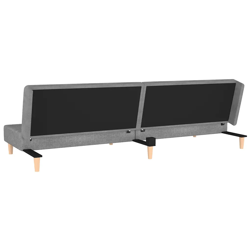 Divano Letto a 2 Posti con 2 Cuscini-Sofa Letto 2 Posti-Daybed Grigio Chiaro in Tessuto 475747