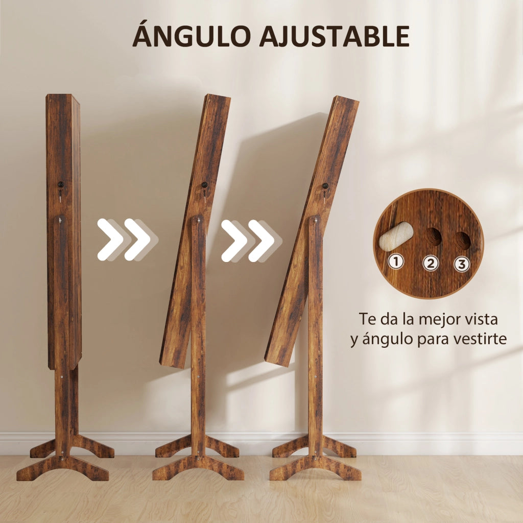 Specchio Cassettiera con Luci LED ¨C Minimal ¨C Marrone 60x40x138