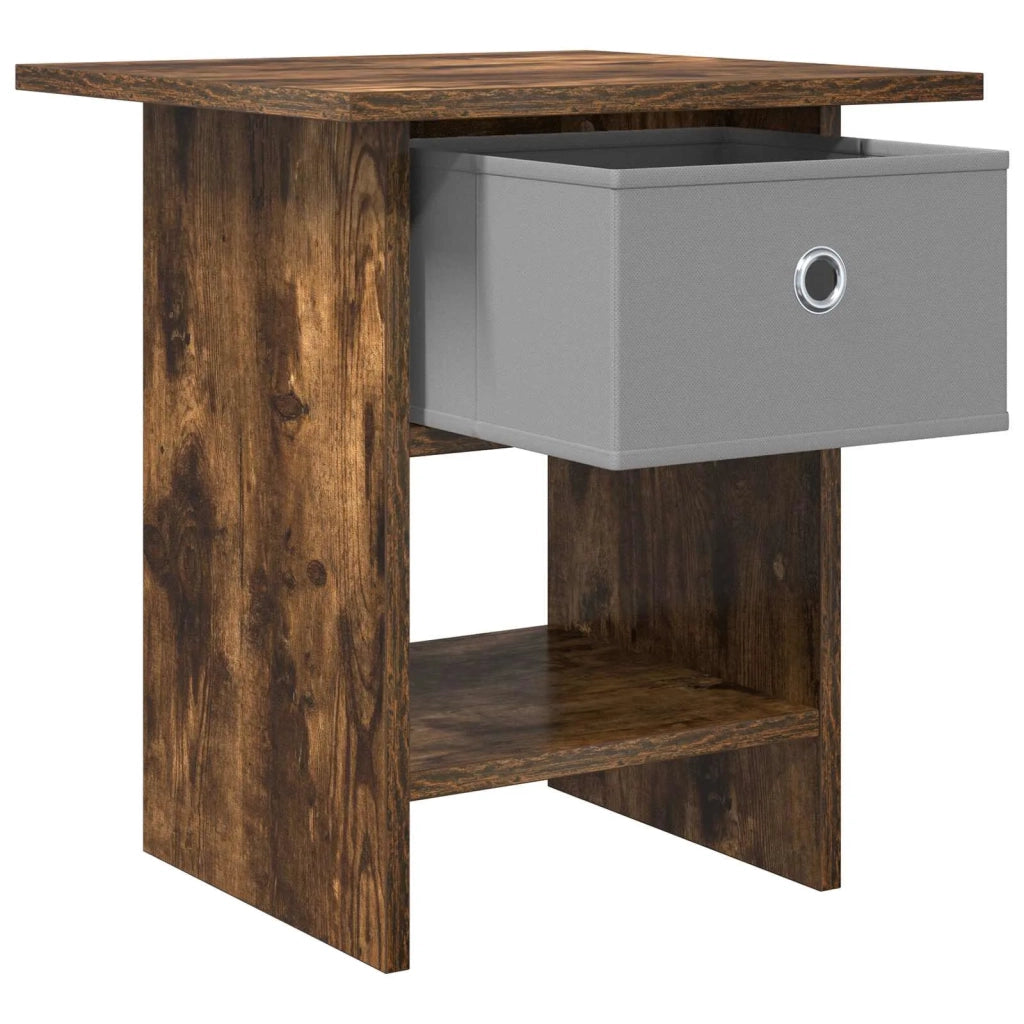 Set di 2 Comodini | Armadio da Notte | Mobiletto da notte Rovere fum¨¦ 41 x 40 x 45 cm Legno multistrato