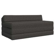 Divano Letto Pieghevole Grigio Scuro 120 x 60 x 49 cm Tessuto 900035