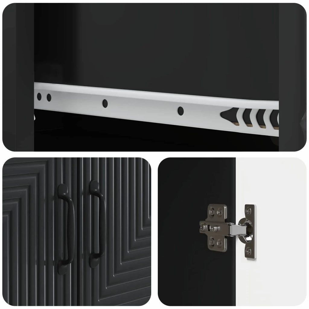 Set di armadi 2 pz Nero Legno ingegnerizzato 3416656