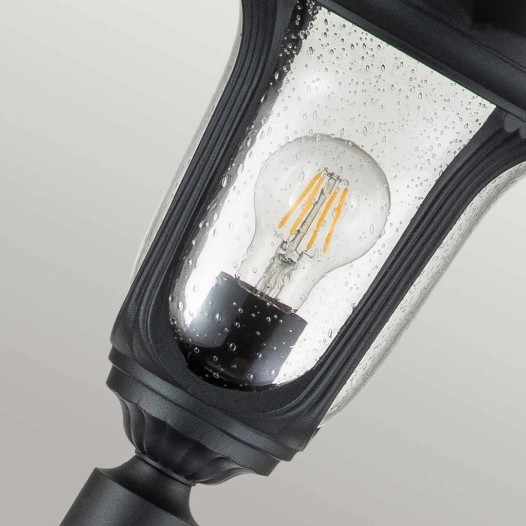 Lampione da giardino nero Chicago E27 60W IP44 Elstead