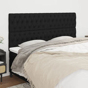 Testiera Nera 180x7x118/128 cm Tessuto 3116684