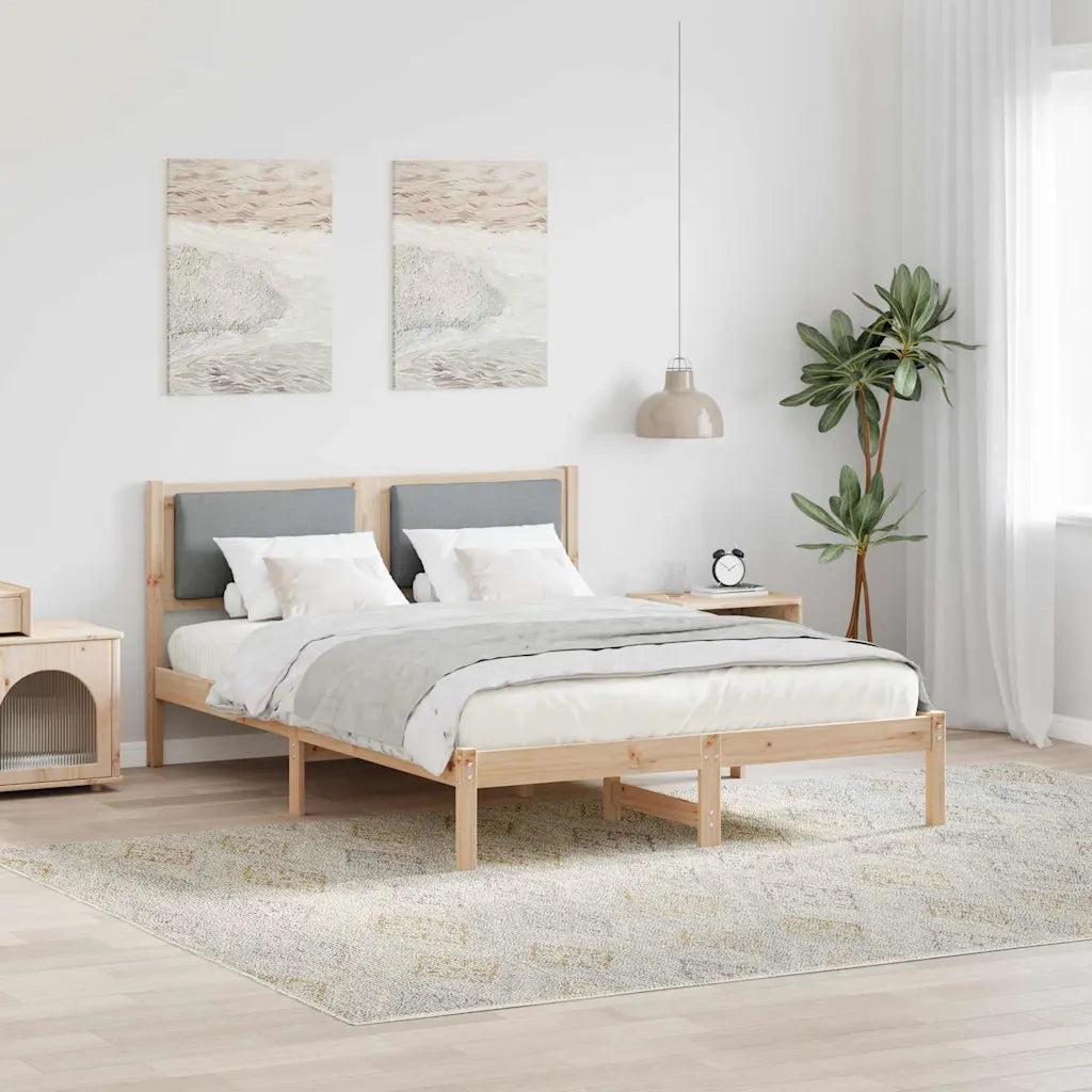 Struttura del letto Grigio chiaro 140 x 200 cm Pino massello 878114