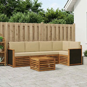 Set divano sezionale con cuscino 5 pcs Naturale 3384374