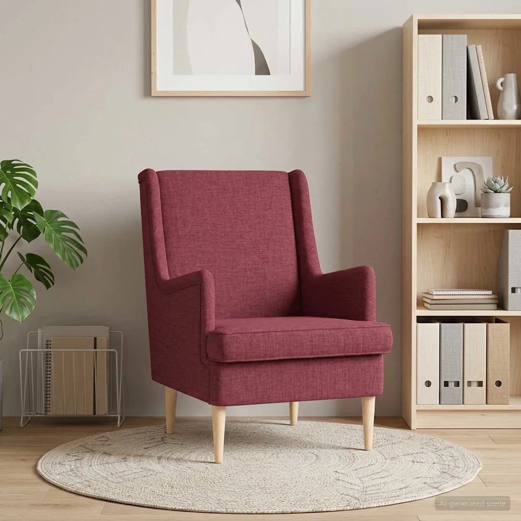 Poltrona Rosso Vino Tessuto 42029951