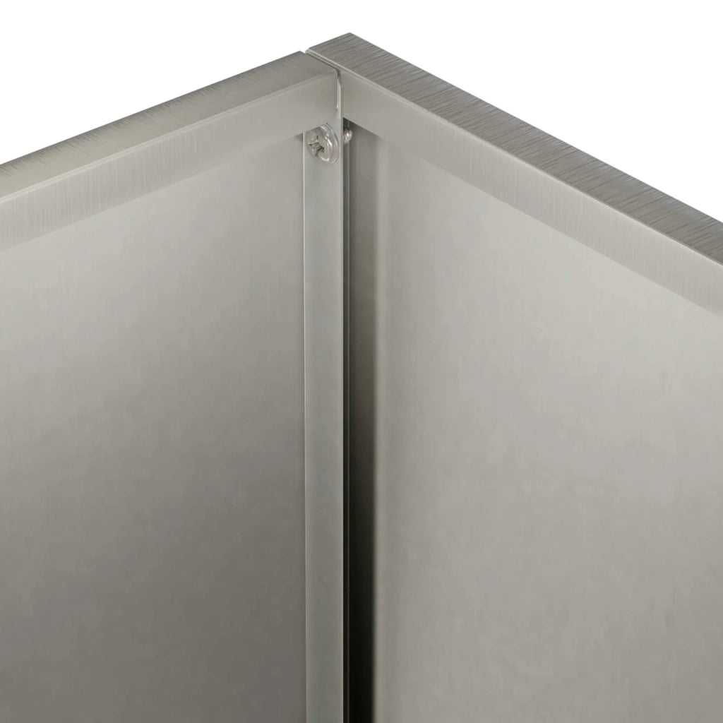 Vaso da giardino Argento 20 x 20 x 50 cm Acciaio Inox 8005310