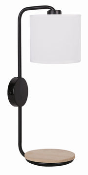 Applique Candellux Alpine con mensola E14 nera legno