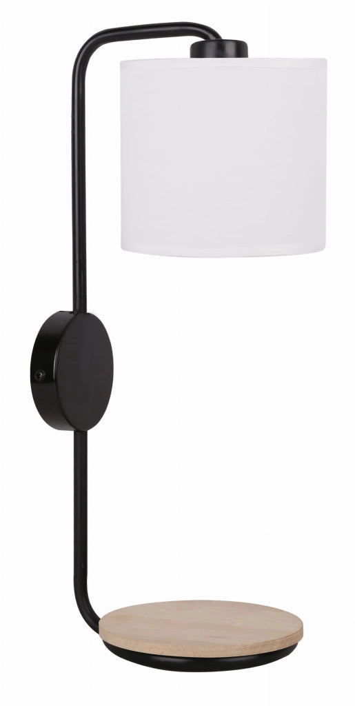 Applique Candellux Alpine con mensola E14 nera legno