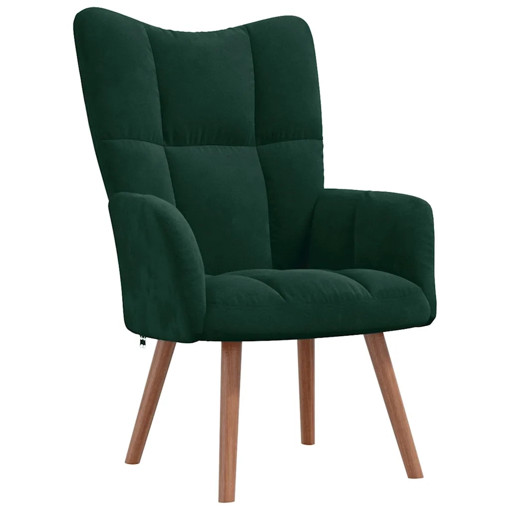 Poltrona Relax | Sedia Relax Verde Scuro in Velluto