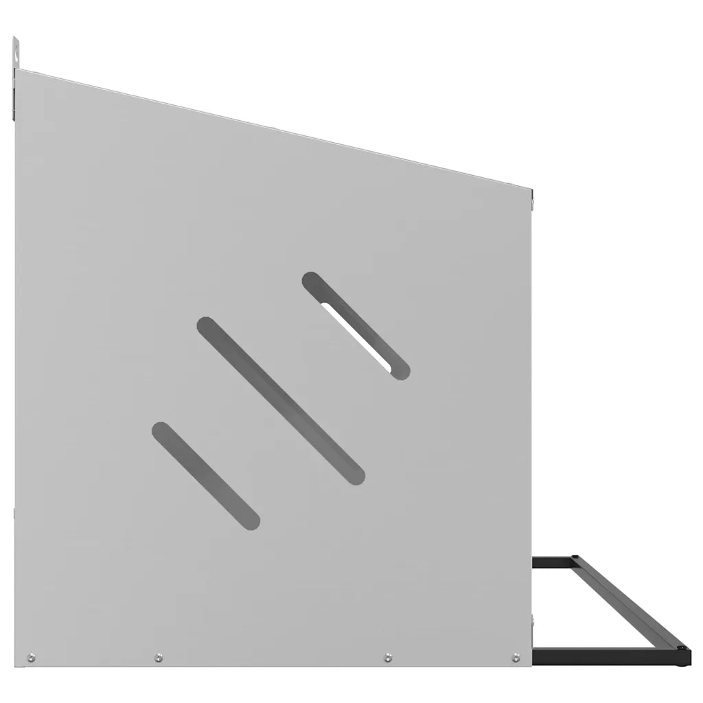 Nido per Polli con 2 Scomparti in Metallo Galvanizzato Argento 864348