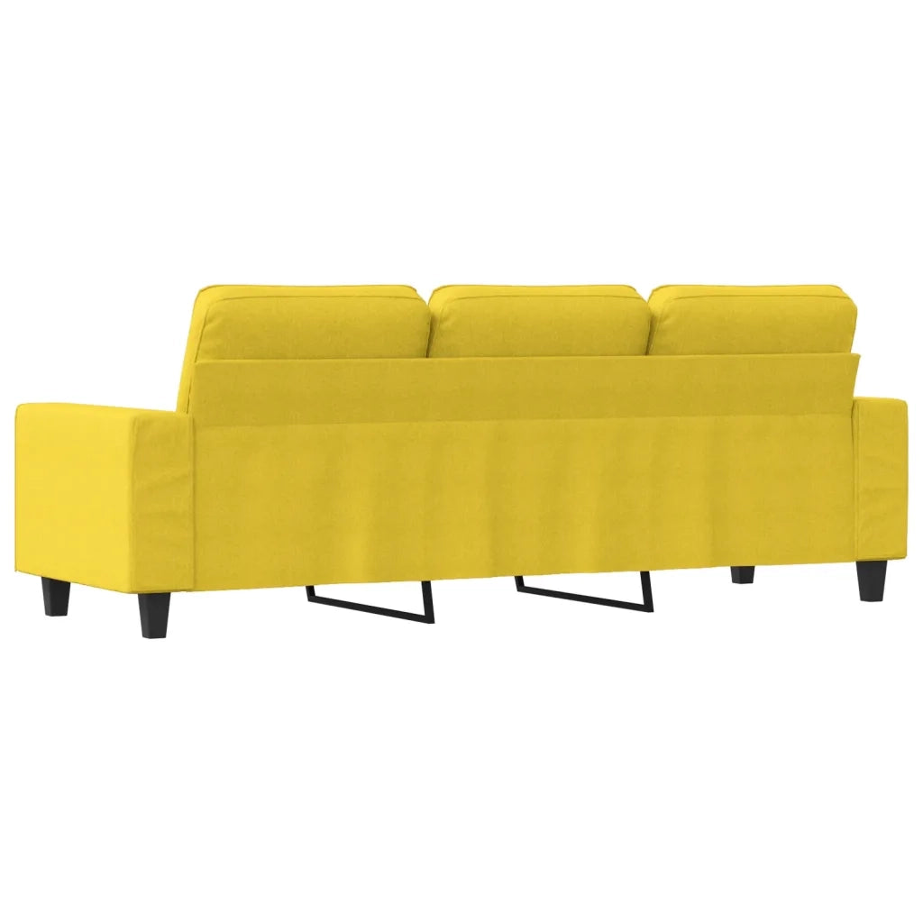 Divano a 3 Posti-Sofa 3 Posti Giallo Chiaro 180 cm in Tessuto 982460