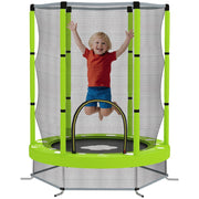 Trampolino per Bambini ¨C zephmum ¨C Verde, ?140 cm, con Rete di Sicurezza