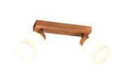 Faretto a parete ASSAM legno chiaro bianco 2xE14 RL
