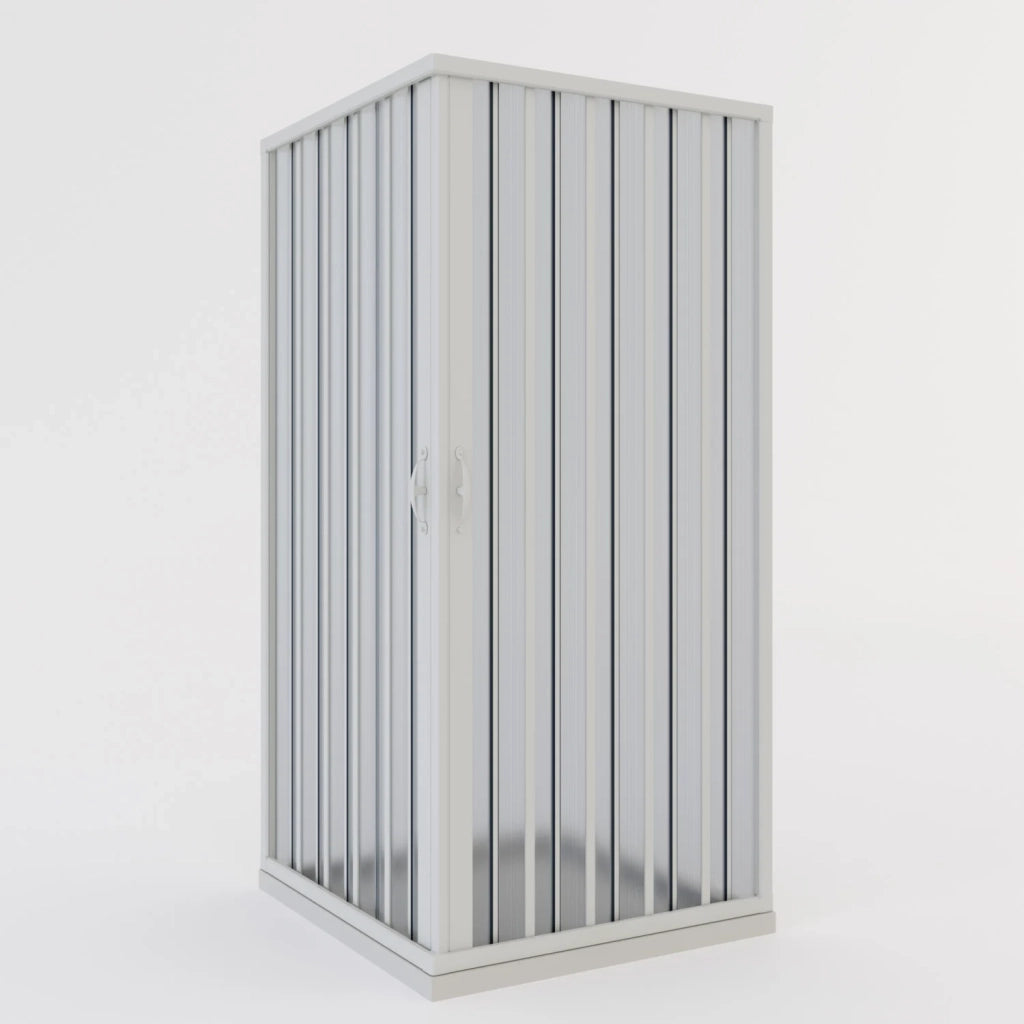 Box doccia a soffietto in PVC 90x100 cm H 185 mod. Aster con apertura centrale