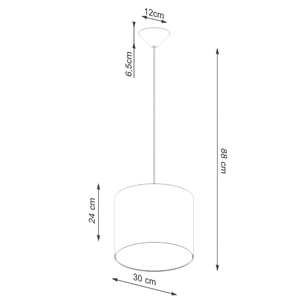 Lampada a sospensione bianca Ø30 Zephyr Pure Lume E27 15W