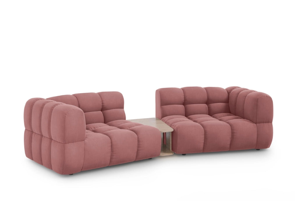 Cosmopolitan Design - Divano modulare "Sky" 2 posti in velluto salmone 