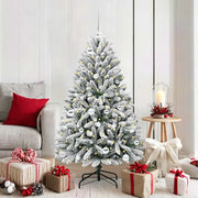 Albero di Natale artificiale con 150 LED Verde e Bianco 150 cm 3395744