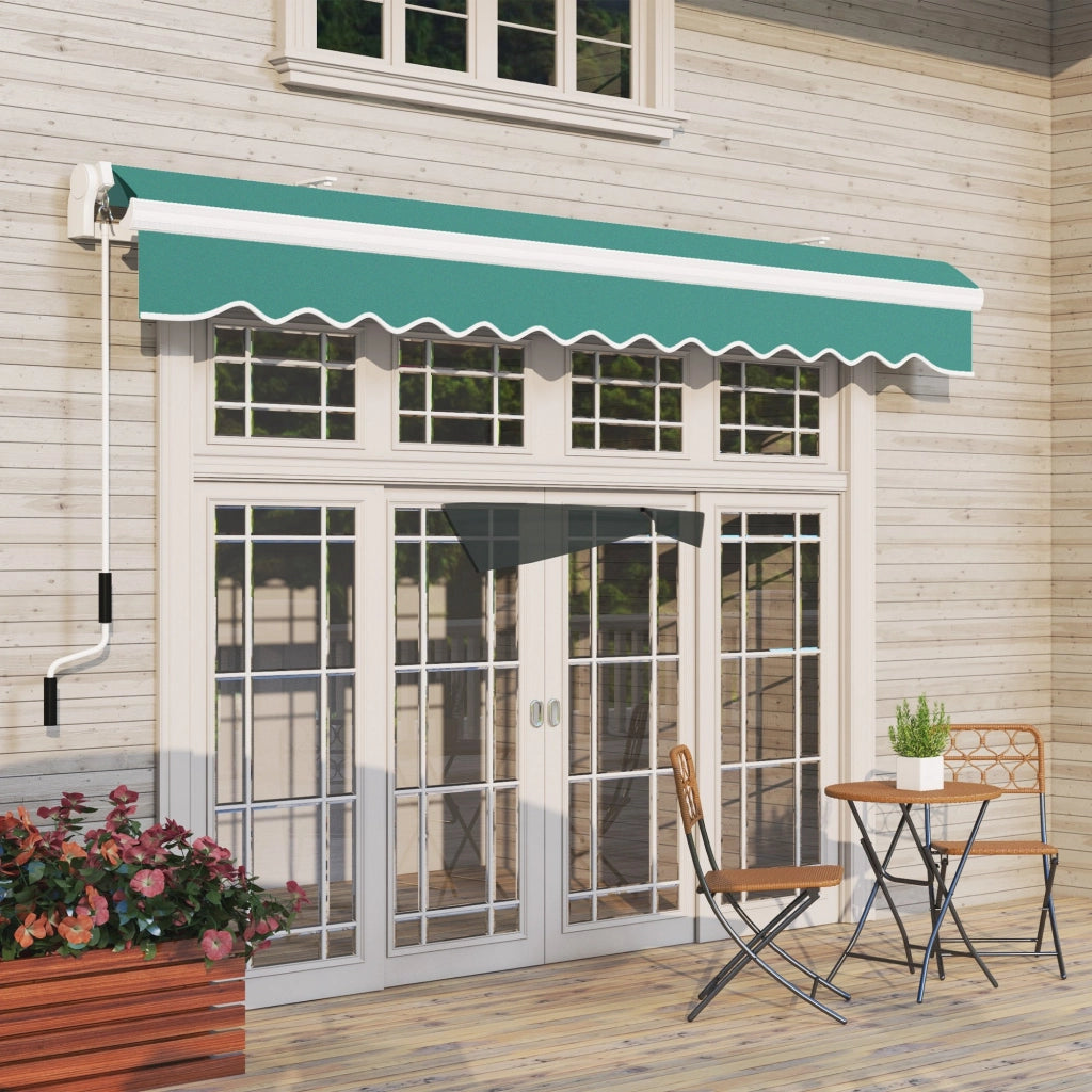 Toldo Manuale per Terrazza ¨C Minimal ¨C Verde Antracite 395x245 cm