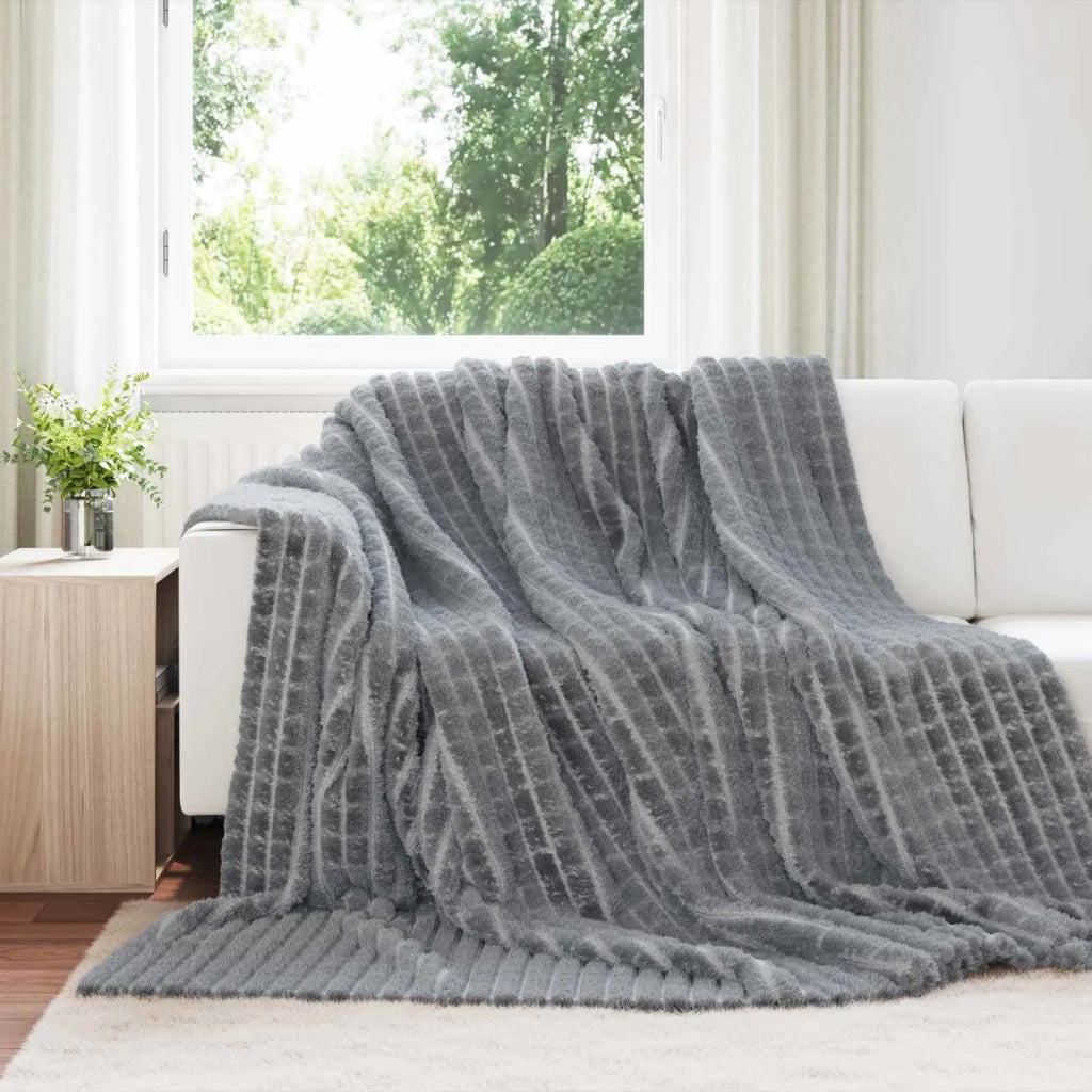 Coperta Grigio scuro 270 x 240 cm Panno