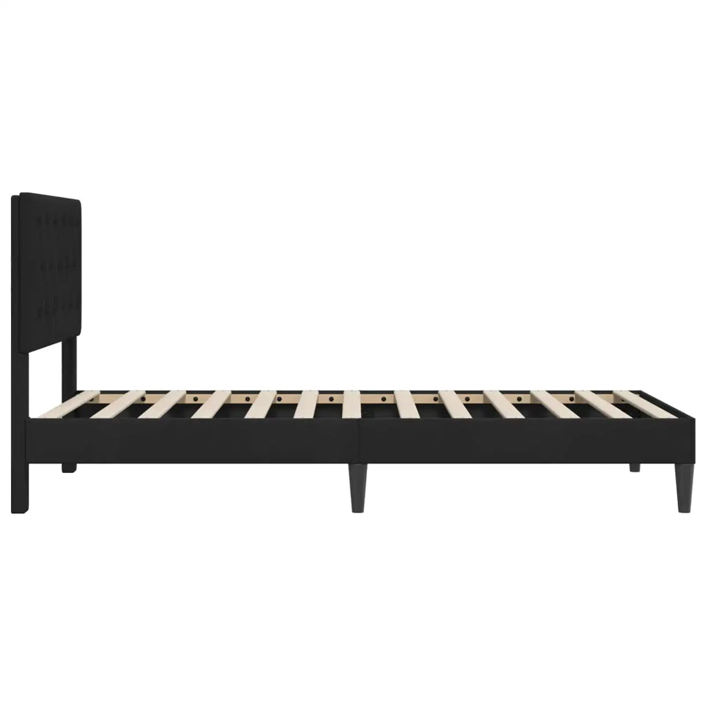 Struttura del letto con testiera-Giroletto Nero 80 x 200 cm Velluto 987903