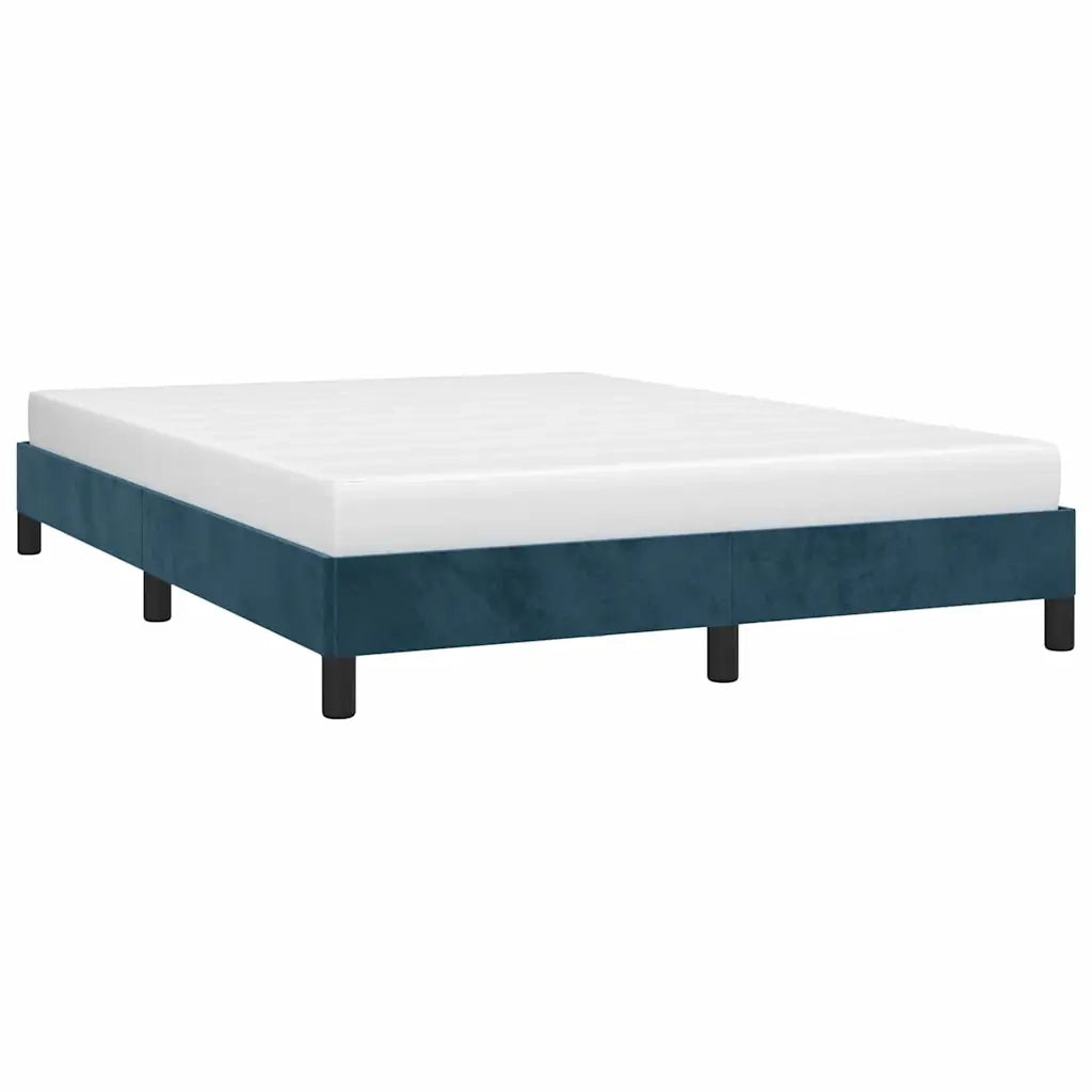 Giroletto senza Materasso Blu Scuro 140x190 cm in Velluto 346974