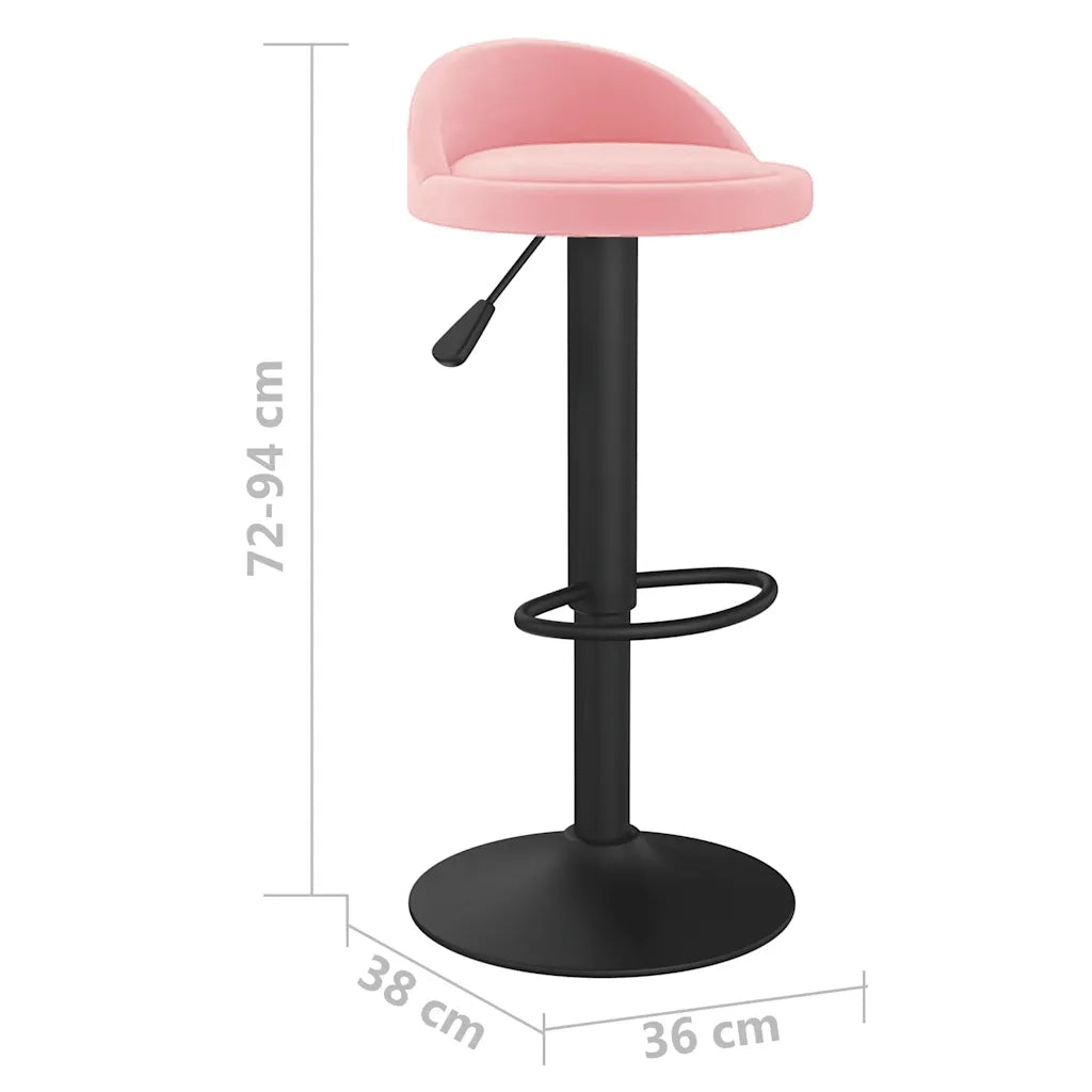 Sgabello da Bar Rosa in Velluto 333595