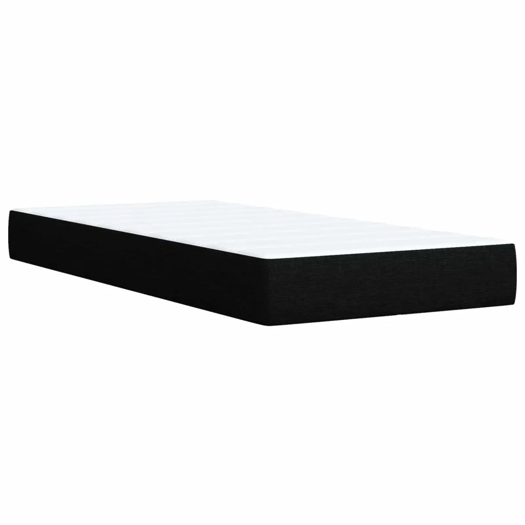 Letto box spring con materasso Nero 80 x 200 cm Tessuto 3453748