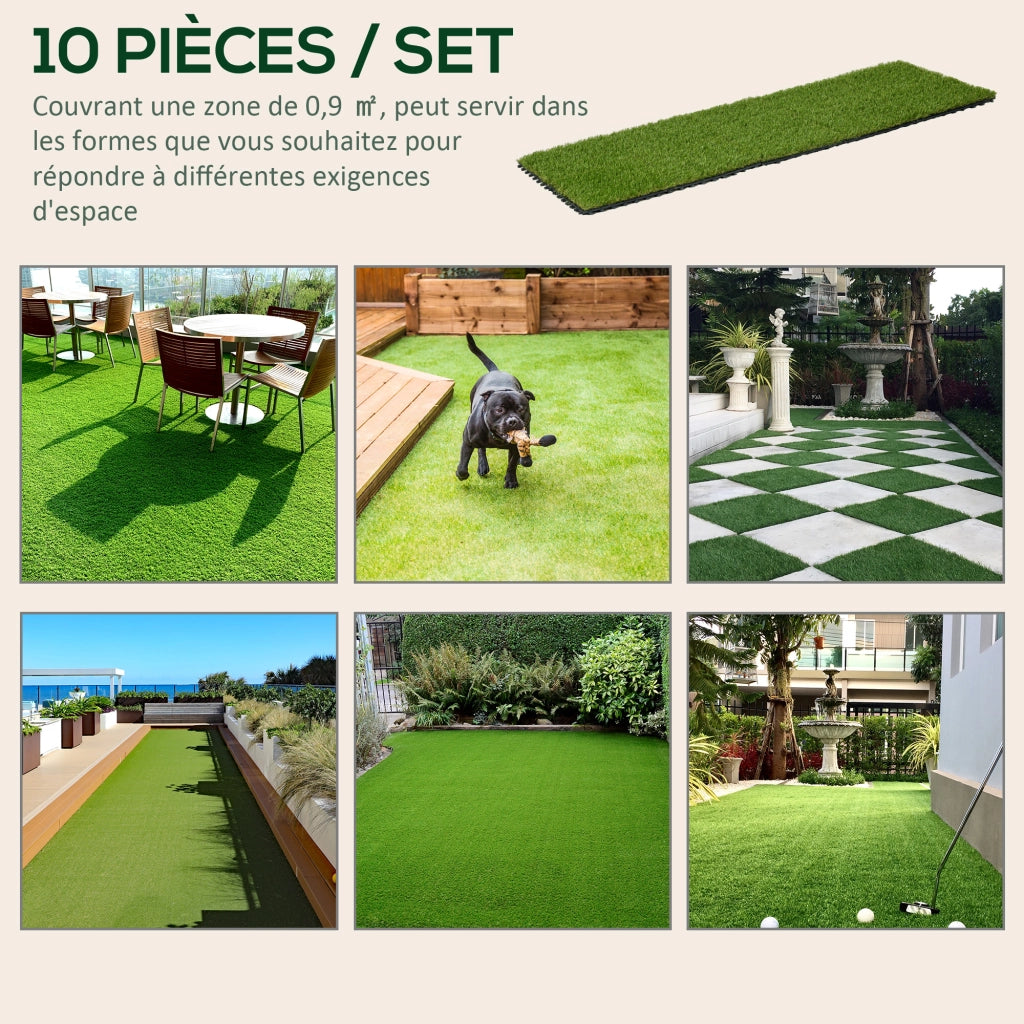 Tappeto Erba Sintetica ¨C Minimal ¨C Verde 30x30 cm 10 Pezzi