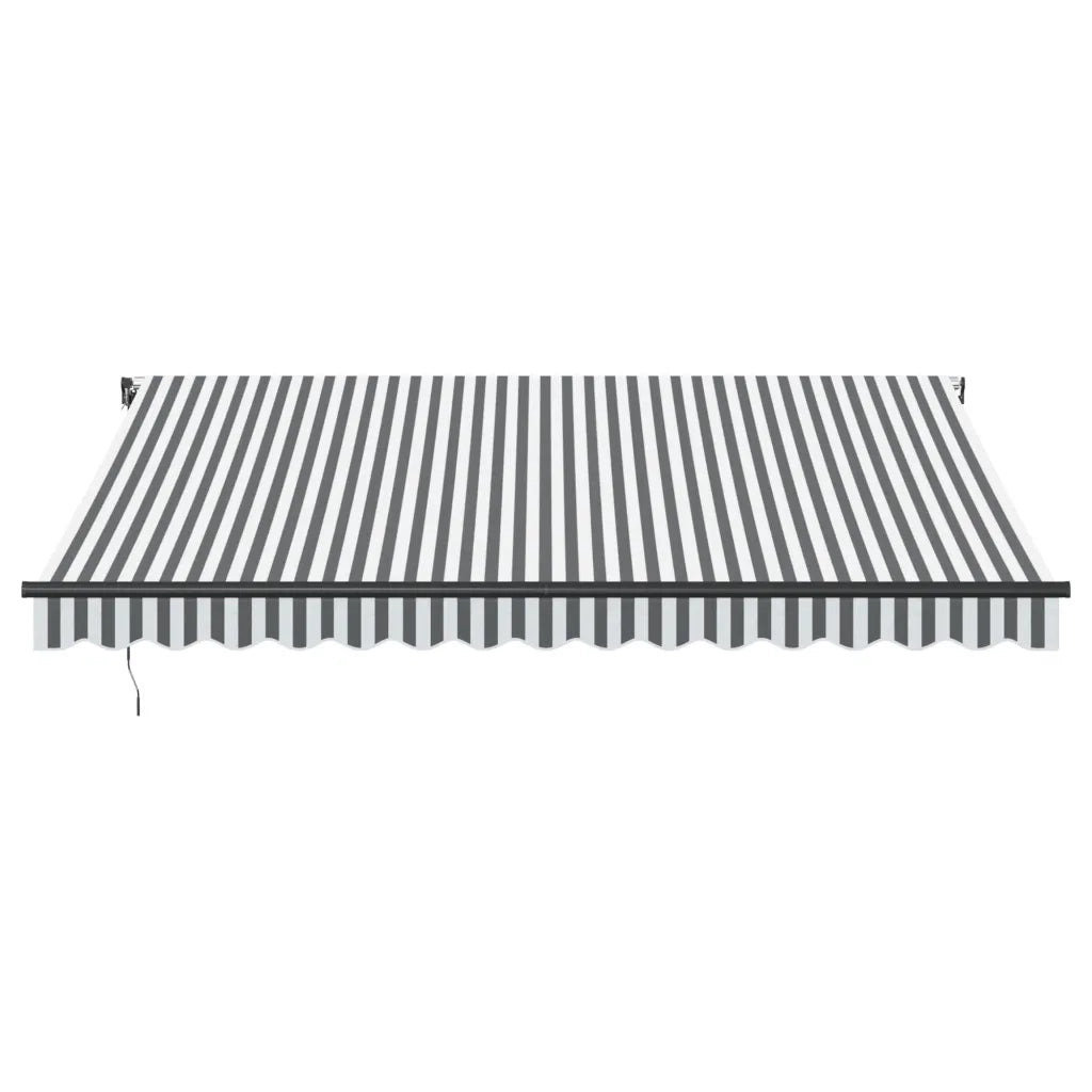 Tenda Sole Retrattile Automatica 400x350 cm Antracite e Bianco 3215810