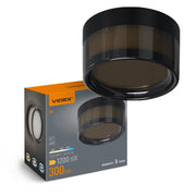 Plafoniera LED IP65 nera rotonda 9W Videx