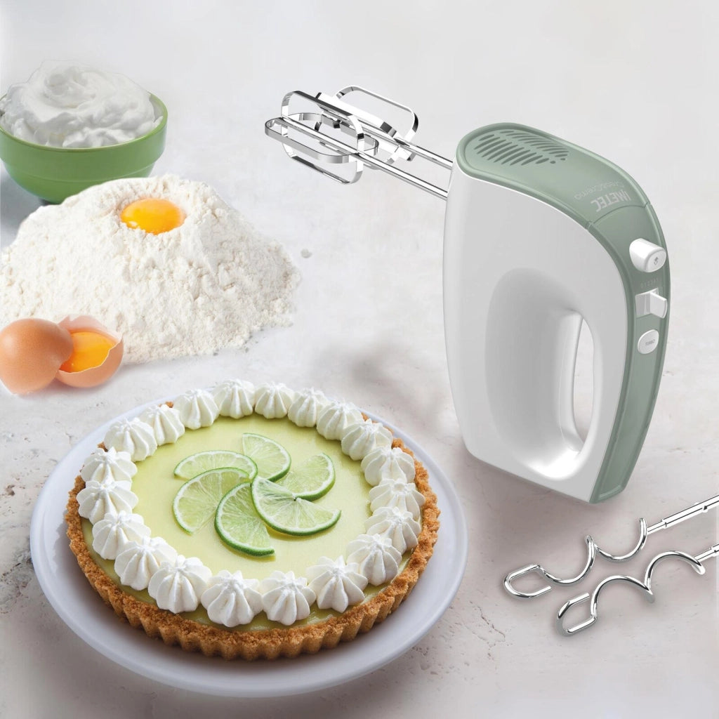 Imetec Sbattitore elettrico Crea&Crema, Fruste extralunghe, Ganci acciaio inox, 5 velocità, Funzione turbo, 500 W