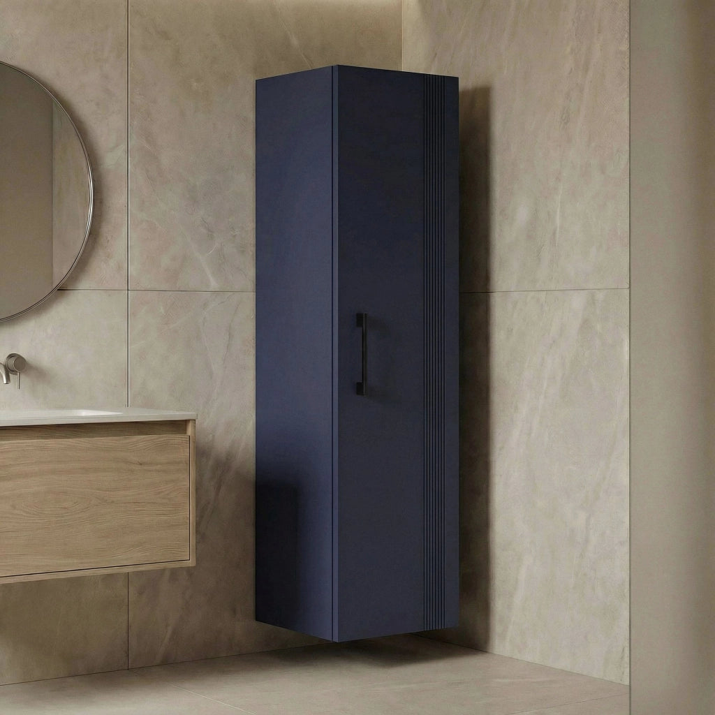 Mobile da bagno "Bari 40" - 40 x 32 x 138 cm - Blu navy opaco