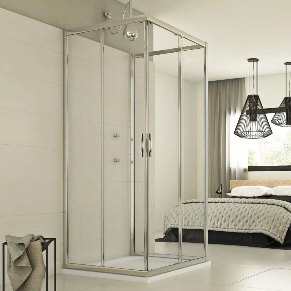 Box Doccia 3 lati 80x72x80 CM H198 trasparente mod. Evolution Trio