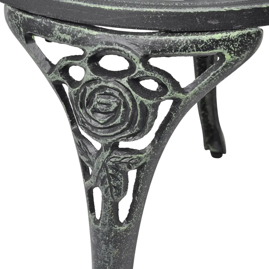 Sedie da Bistrot 2 pz in Alluminio Pressofuso Verde 43175