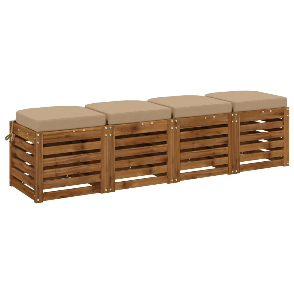 Cuscini per sedile a 4 pezzi SOEST 4 pcs 100% Poliestere Sabbia 945174