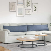 Cuscini da Divano 2 pz-Set di 2 Cuscini per Sofa Blu 145 x 40 cm Tessuto in Cords 505397