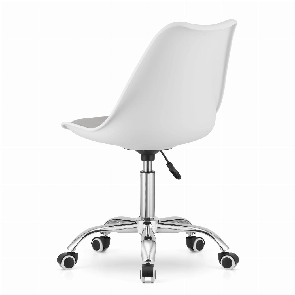 Sedia girevole Valora VIRO bianca e grigia per ufficio, design ergonomico