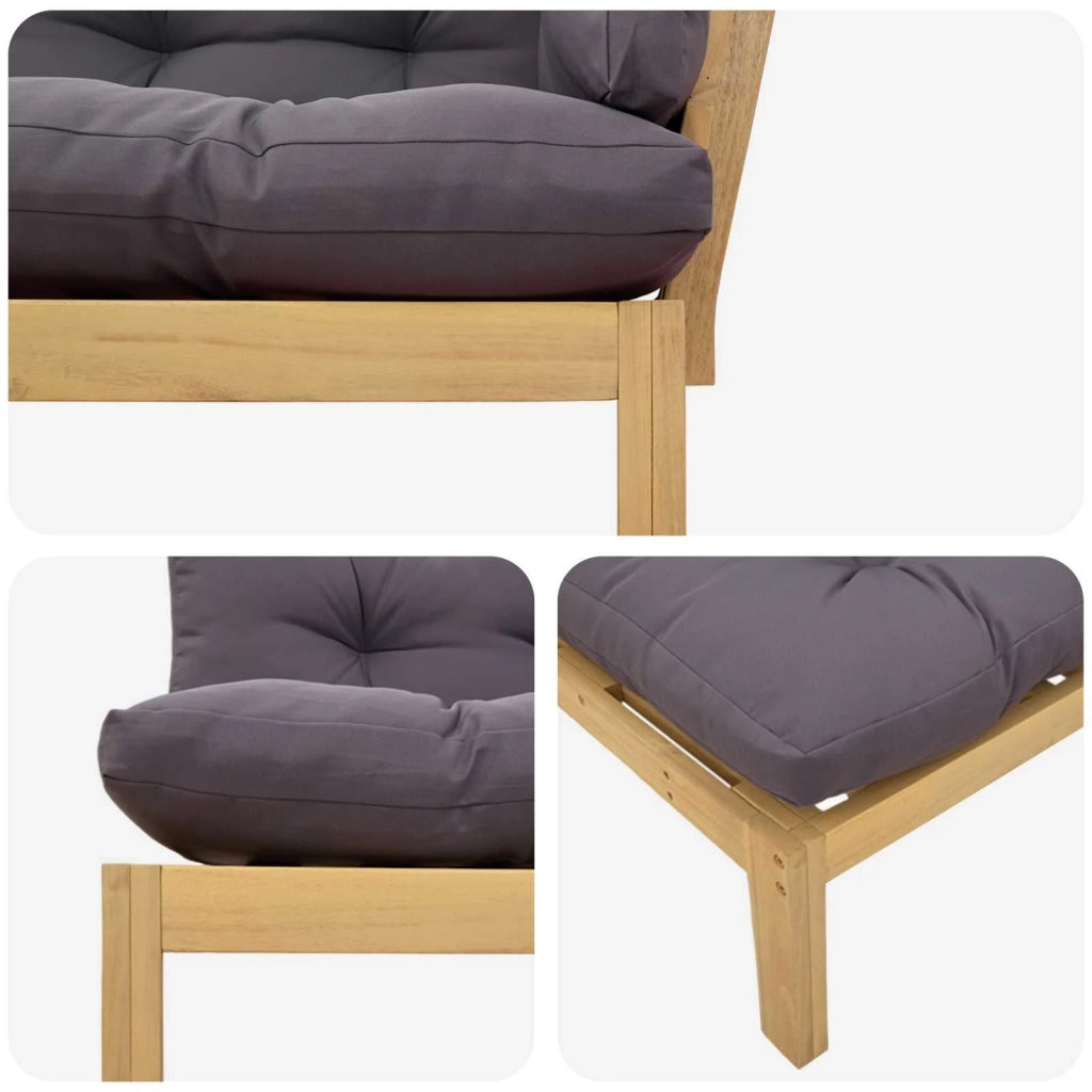 Unità di divano pallet da giardino 2 Pezzo 3418292