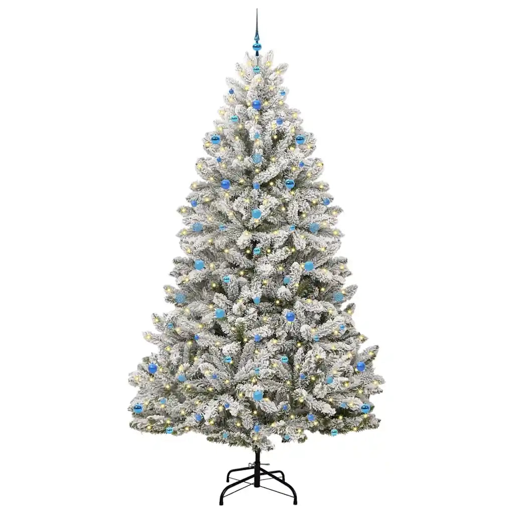 Albero di Natale artificiale con 300 LED Verde e Bianco 270 cm 3395782