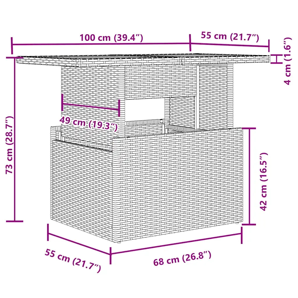 Set Divano da Giardino 5pz con Cuscini Grigio Chiaro Polyrattan 3268362